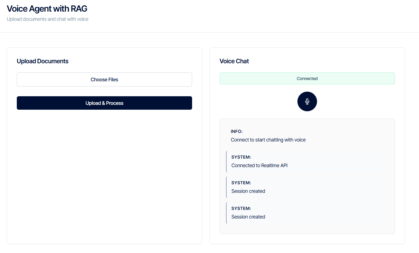 Real-Time Voice AI Agent with RAG